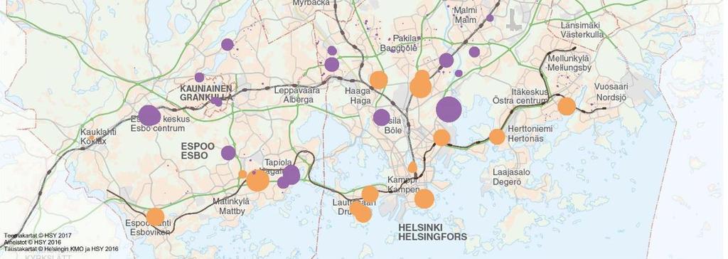 vuosina 2011-2015 noin 10 % pääkaupunkiseudun asuntotuotannosta.