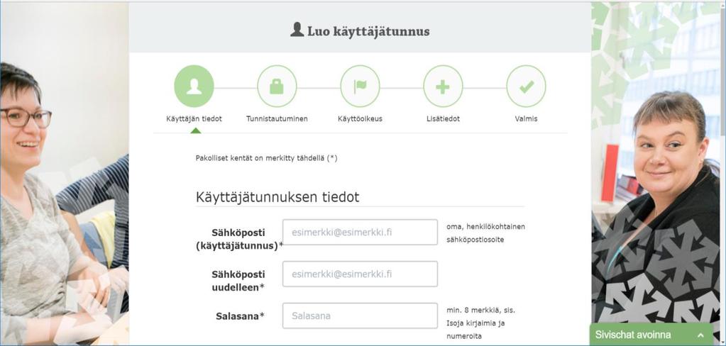 1. Tunnuksen luominen Sivisverkkoon Kun kirjaudut ensimmäisen kerran Sivisverkkoon, käytä henkilökohtaisia verkkopankkitunnuksia Tupas-tunnistaumiseeen, älä organisaation yhteisiä pankkitunnuksia.