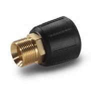 0 Kärcher rotary coupling prevents twisting and kinking of high-pressure hoses for ease of use. Connector M 22 x 1.5 m. With grip protection. Liitäntä JATKOLIITIN 4 4.403-002.
