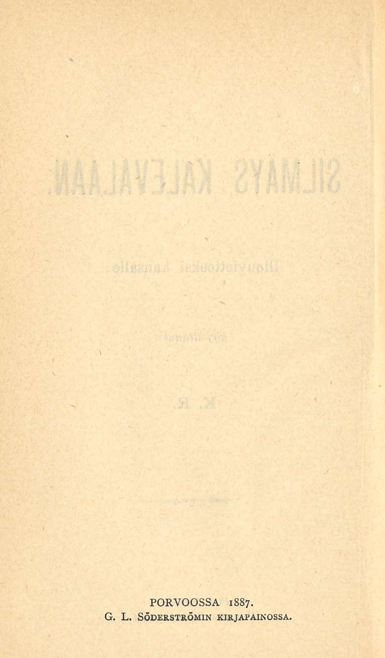 PORVOOSSA 1887. G. L.