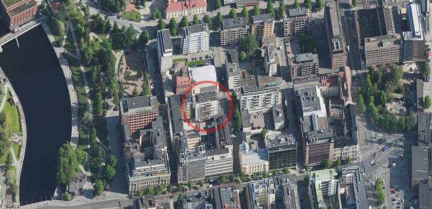 2 LÄHTÖKOHDAT 2.1 Selvitys suunnittelualueen oloista 2.1.1 Alueen yleiskuvaus Suunnittelualue sijaitsee XI kaupunginosassa (Kyttälä) Tampereen ydinkeskustassa Hämeenkadun läheisyydessä.