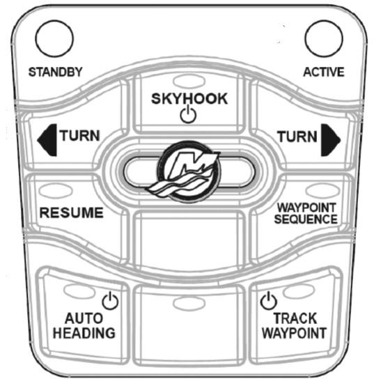 Osa 2 - Vesillä Paina Precision Pilot -näppäimistön AUTO HEADING -painiketta. AUTO HEADING -painikkeen valo sammuu ja valmiustilan valo syttyy.