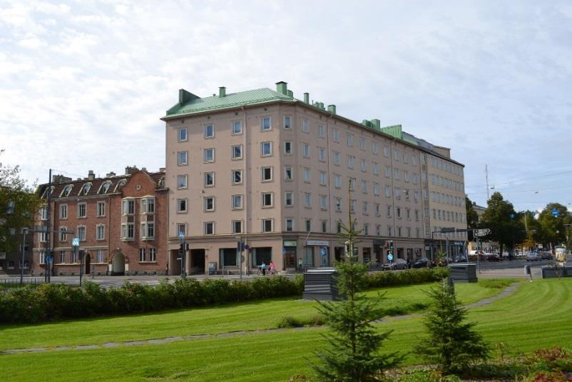 Pirkankatu 1 uimahallin suunnasta.