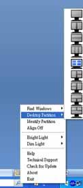 3. Kuvan optimointi Task Tray Right Click (Tehtävätarjottimen napsautus hiiren oikealla painikkeella) Task tray (Tehtävätarjotin) sisältää myös useimmat ominaisuudet, joita tuetaan otsikkorivillä