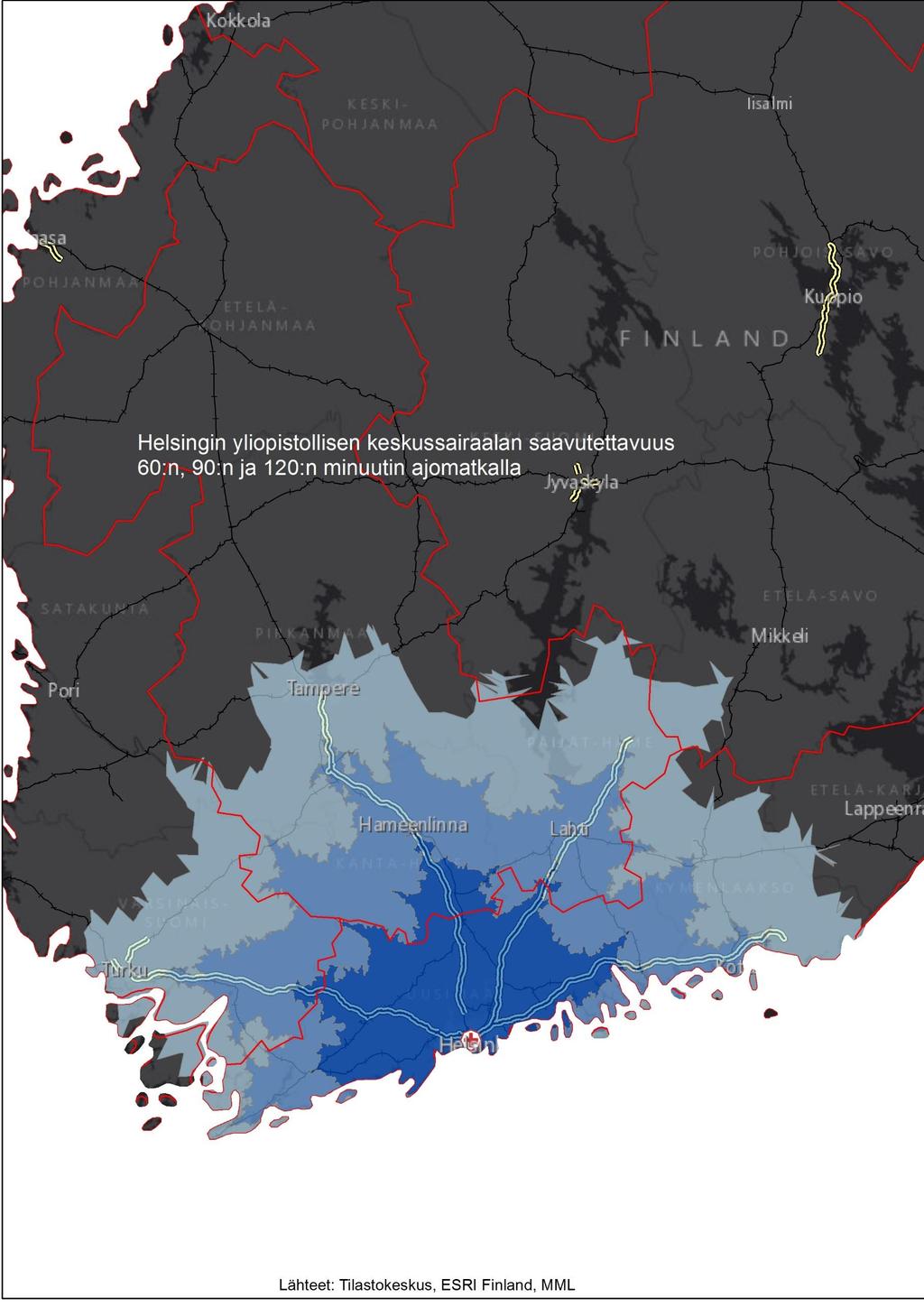 HELSINGIN YLIOPISTOLLISEN KES- KUSAIRAALAN VAIKUTUSALUE FAKTALAATIKKO Helsingin yliopistollisen keskussairaalan vaikutusalueella asuu noin 3 miljoonaa asukasta eli enemmän kuin joka toinen