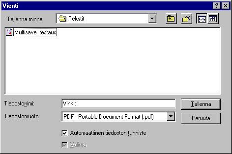 kaikentyyppiset Office-tiedostot (doc, xls, ppt) näkyvät luettelossa. Kun haluttu tiedosto on hakunäytön luettelossa, avaa se kaksoisnapsauttamalla tiedoston kuvaketta.