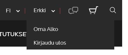 20 Oma Alko Tilisi verkkokaupassa Omaan Alkon pääset painamalla sivuston oikeassa yläreunassa näkyvää nimeäsi (nimi tulee näkyviin, kun kirjaudut sivulle) YHTEENVETO Näet viimeisimmän tilauksesi