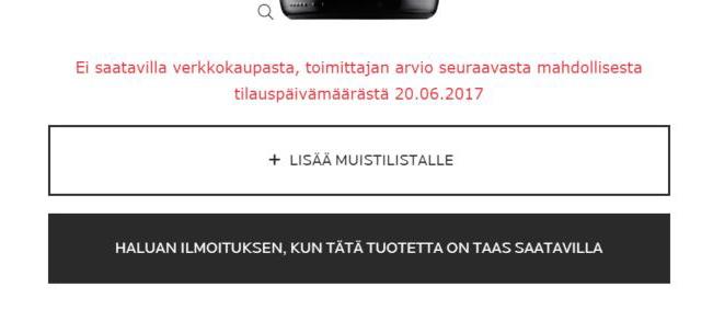 9 Tuotteiden saatavuus Tuotteiden saatavuuden näet tuotteen tuotekortilta kuvan alta Vihreällä lukeva Saatavilla, 2 4 arkipäivässä tarkoittaa sitä, että tuotetta on heti