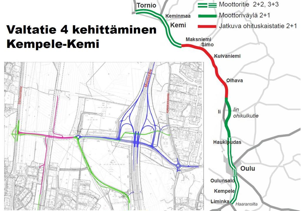 5 2. Kaavoitusaloite ja tavoitteet Kempeleen kunta on käynnistänyt Zatelliitin poikittaisyhteyttä koskevan asemakaavamuutoksen, jotta Kempeleen keskustaajamaan voidaan toteuttaa uusi moottoritien