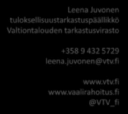 Valtiontalouden tarkastusvirasto +358 9