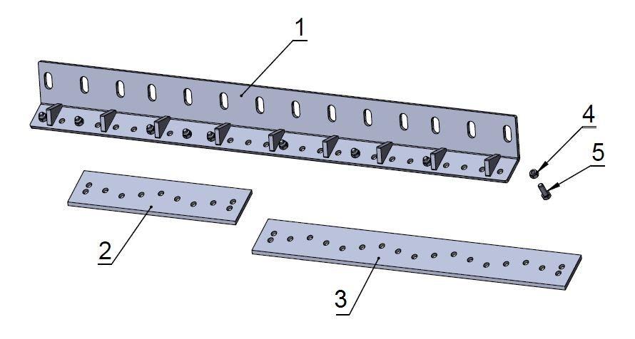 3 Vastaterät 1 292472 1 KIINNITYSLEVY 2 3843483 1 VASTATERÄ L=466 3 384348 1 VASTATERÄ