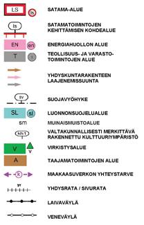 Merkinnällä osoitetaan yhdyskuntarakenteen kehittämisen kannalta sel- laiset tavoitteelliset maankäytön päälaajenemissuunnat, joilla voidaan katsoa olevan maakunnallista tai seudullista tarvetta