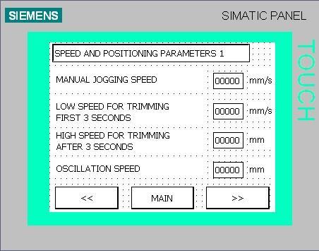 28 Kuva 26. General parameters-sivu General Parameters -osio pitää sisällään neljä alasivua: Speed and Positioning Parameters 1 (kuva 26) ja 2 sekä Movement Parameters 1 ja 2.