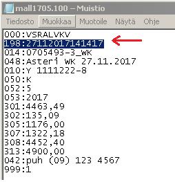 5 AIKALEIMA SÄHKÖISISSÄ VEROILMOITUKSISSA Sähköiseen alv-ilmoitustiedostoon on lisätty uusi tunnus 198 aikaleima.