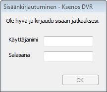 AIKAJANA Ohjelman käynnistys Ohjelman käynnistys Kuva 1.3: Sisäänkirjautumisikkuna. Sisäänkirjautumisikkuna (Kuva 1.