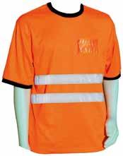 TYÖVAATTEET HPOJ EN ISO 20471 luokiteltu oranssi huomio t-paita joustavilla heijastinnauhoilla, luokka