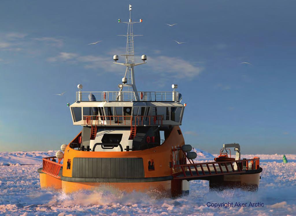 24 30 24 Aker Arcticilla monipuolisia laivasuunnitteluhankkeita Suomalainen meriteknologiayritys Aker Arctic Technology OY on erikoistunut jäänmurtajien suunnitteluun ja yhtiön referensseinä on yli