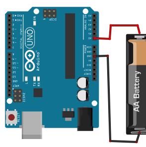 Jännitteen mittaaminen analoginen input Välineet Arduino Uno, koekytkentäalusta ja hyppylankoja 3 kpl 1,5 V paristoja Ledi, 220 vastus AD-muunnin tarkoittaa muunninta, joka muuttaa analogisen, mitä