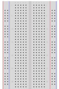 Koekytkentälevy Kokeilukytkennät kannattaa rakentaa koekytkentälevylle. Koekytkentälevy (engl. Breadboard) on alusta, jolle voi koota kytkennän tarvitsematta juottaa komponentteja kiinni.