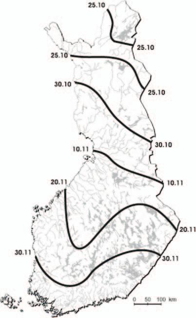 koisten järvien välillä ei ole niin suuria eroja kuin jäätymisessä.