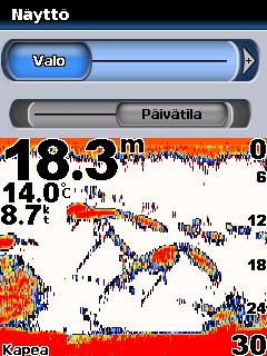 Fishfinder 400C -laitteen mukauttaminen Fishfinder 400C -laitteen mukauttaminen Hälytysten määrittäminen Fishfinder 400C -laite voidaan määrittää antamaan äänimerkki tietyissä tilanteissa.
