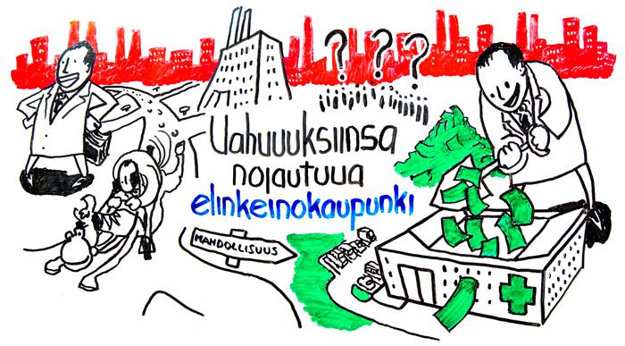 5.1 Vahvuuksiinsa nojautuva elinkeinokaupunki Vahvuuksiinsa nojaavan elinkeinokaupungin perustehtävänä on elinkeinojen toimintaedellytysten turvaaminen ja uusien elinkeinojen synnyttäminen.