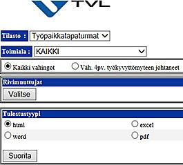 12 1 8 6 4 2 Palkansaajien korvatut työpaikkatapaturmat vahingoittumistavan mukaan vuonna 214 178 6 176 3722 Palkansaajien korvatut työpaikkatapaturmat työsuorituksen mukaan vuonna 214 5677 1 2 3 4 5