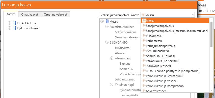 Jumalanpalveluksen oppaan kyseistä kohtaa koskeva ohje Piispainkokouksen hyväksymän Jumalanpalveluksen oppaan (Palvelkaa Herraa iloiten, 2009) aktiivista kohtaa koskeva ohjeteksti.