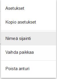 . Paina kolmen pisteen kuvaketta, josta avautuu toimintovalikko.