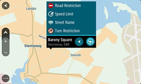 Huomautus: Jos haluat ilmoittaa karttamuutoksesta, jonka tyyppiä ei näy valikossa, käytä Map Share Reporter -toimintoa osoitteessa tomtom.com. 5.