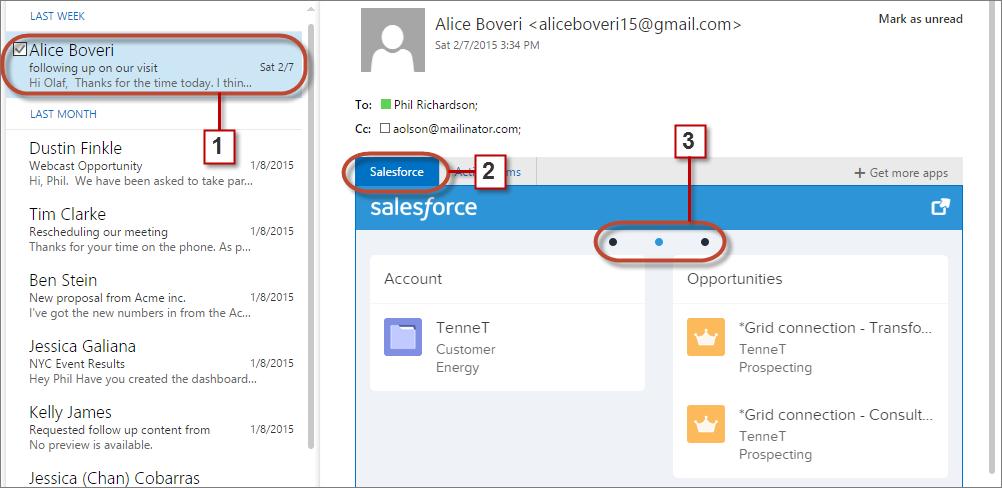 Käyttöopas Pilvipohjaisen sähköposti-integroinnin hallinta 341 Salesforce for Outlook -sovelluksen hallinta Salesforce App for Outlook -sovelluksen hallinta Auta myyntitiimisi jäseniä pysymään