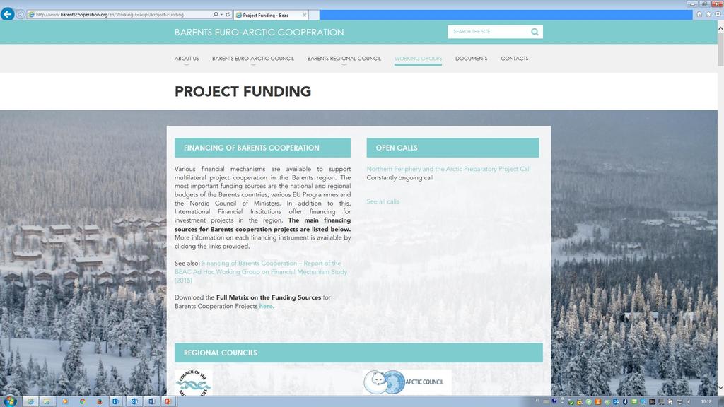 Mistä rahoitusta Barentsin alueen hankkeisiin? http://www.barentscooperation.