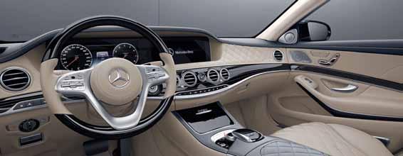 Ylellistä ilmettä lisäävät vielä esimerkiksi valaistut kynnyslistat, joissa on Mercedes-Benz-teksti,