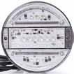 PYÖREÄ LED-VALO, 3-TOIMINEN 12-24 V Ø 142 mm.