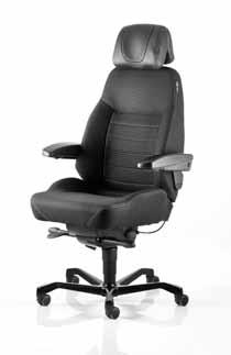 Kummatkin mallit ovat näyttävällä valkoisella tikkauksella mustassa tuolissa. Tämä tuoli antaa ergonomisen tuen selälle ja siinä on myös mukava istua.