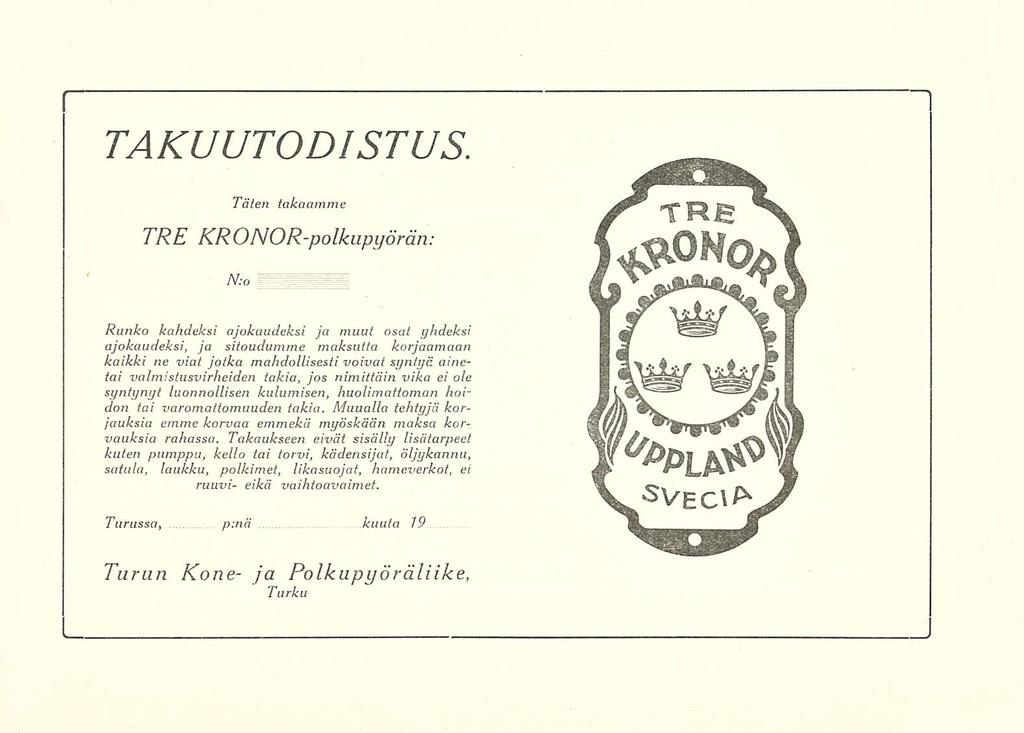 TAKUUTODISTUS.