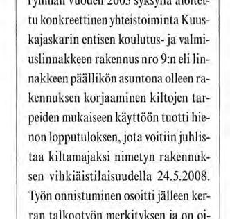 Järjestöt Selkämeren rannikkokilta w Selkämeren Rannikkokillan palkitsemisia vuonna 2008 Kiltojen yhteinen jouluateria