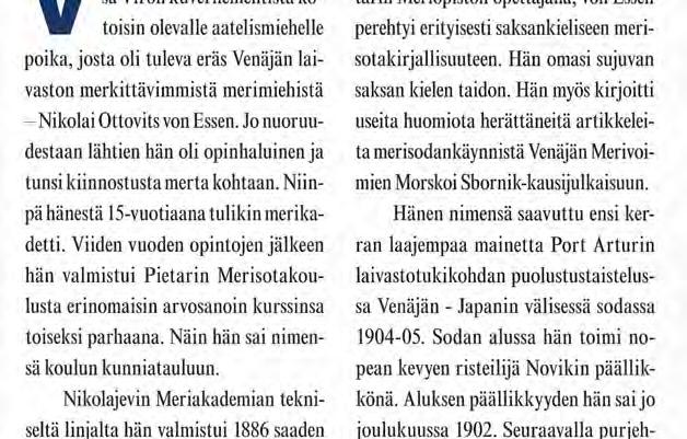 Aimo Jokela Nikolai Ottovits von Essen - Venäjän laivaston kouluttaja ja uudistaja Von Essen Pietarin Merisotakoulun oppilaana 1875-79.
