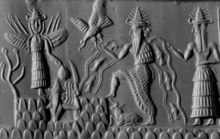 Sumerien jumalatar Inanna Sumerien legendan mukaan elämän jumalatar Inanna halusi myös Manalan hallitsijaksi, mutta sinne pyrkiessään hänet surmattiin ja hän joutui alas Manalaan.