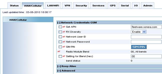 mallista ja firmware-versiosta riippuen.