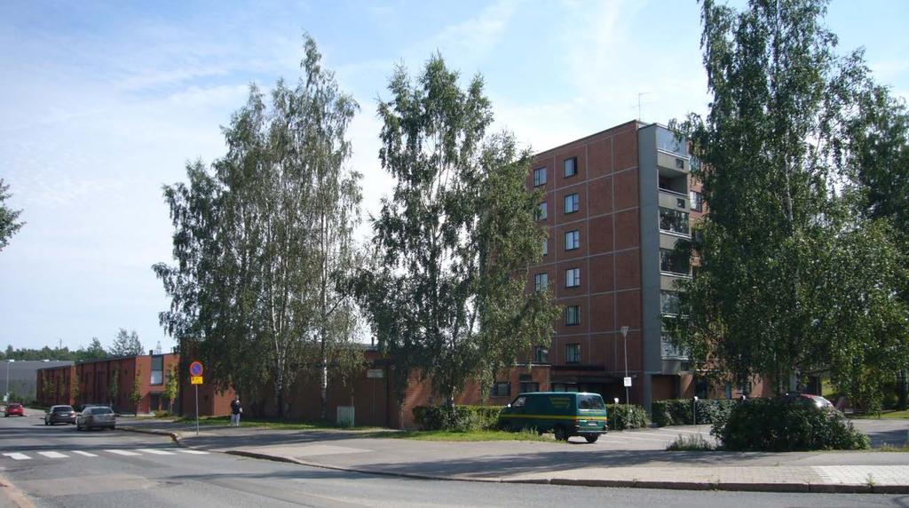 Alakiventien eteläpuolella rakennusten ilme muuttuu