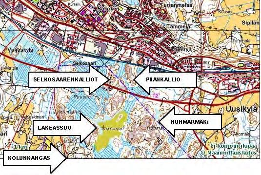 Vireillä on samanaikaisesti toinenkin tuhoisa hanke Selkosaaressa, Uudenkylän kaavan länsipuolella, vastapäätä Huhmarmäen Lakeassuon luonnonsuojelualuetta, eteläpuolella ja lyhyellä etäisyydellä