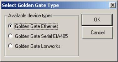 Golden Gate Config etsii nyt verkosta kaikki yksiköt, joita Golden Gate Config tukee. Super WISE IP-numerolla 10.200.1.2 on rivillä 2 kuvan 5 -> 7 listassa.