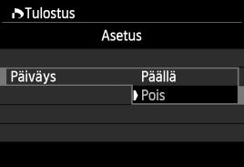 ) Tulostusasetusten määrittäminen Valitse [Tulostus].