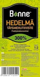 BONNE 300 % TÄYSMEHUTIIVISTEET, 1 + 2 Makeuttamaton. Ei lisäaineita. Ei säilöntäaineita.