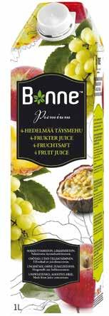 BONNE PREMIUM TÄYSMEHUT Täysmehupitoisuus 100 %. Makeuttamaton. Ei lisäaineita.