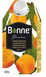 BONNE PREMIUM 100 % HEDELMÄ- JA MARJASOSEET, 0,5 L Makeuttamaton, ei lisättyä sokeria. Ei lisäaineita. Ei säilöntäaineita.