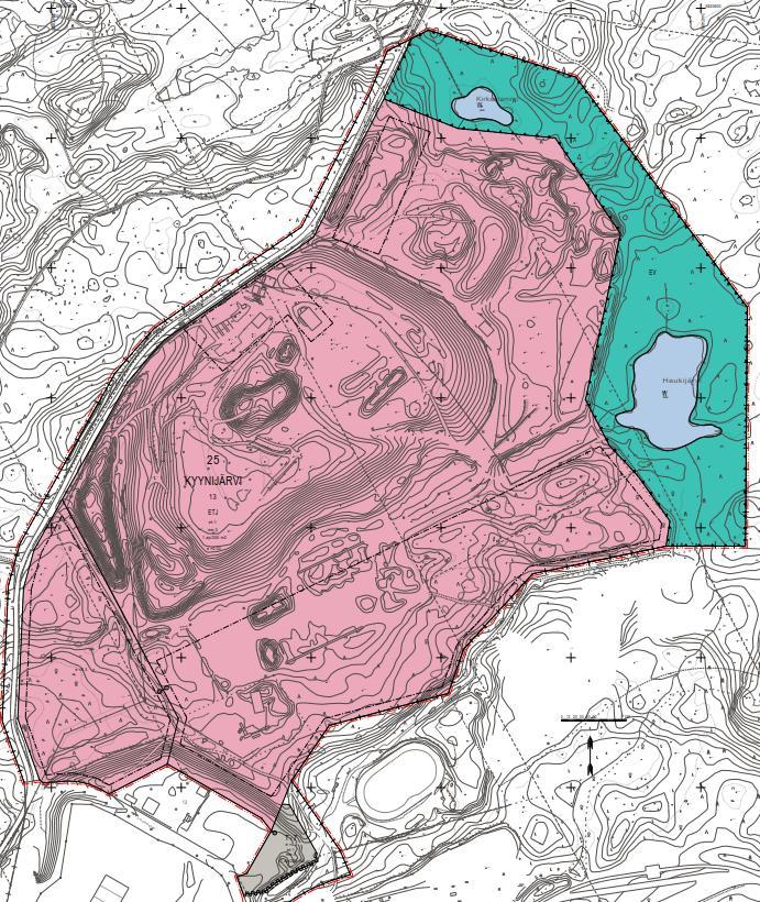 4 toiminta ja mahdollistaa siihen liittyvä rakentaminen (Nokian kaupunki 2017a). Lisäksi muodostetaan teollisuustontti ja osoitetaan kokoojakatu.