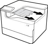 2. Avaa vasen luukku nostamalla vasenta salpaa ylöspäin. 3. Poista kaikki teloissa mahdollisesti näkyvä paperi. 4. Sulje vasen luukku.