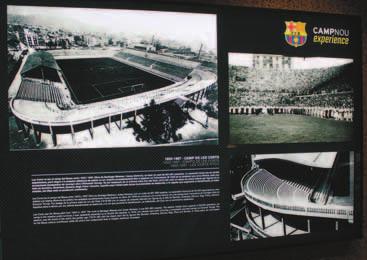 FC Barcelonan museossa kerrotaan stadionin rakentamisen kolmivaiheinen historia. Tältä Camp Nou näytti vuosina 1922 1957.